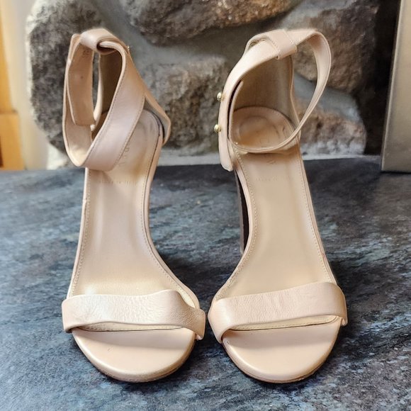 J. Crew Shoes - J. Crew Pale Pink Leather Strappy Heels Size 8.5M